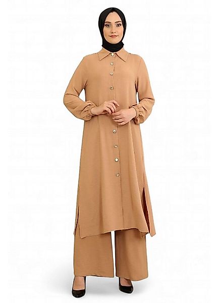 Modavitrini Longtunika Damen 120cm Aerobin Tunika mit Knopfleiste Modest Fa günstig online kaufen