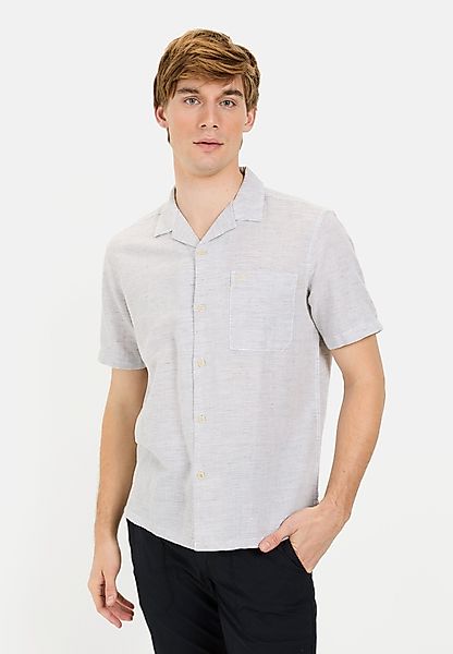 camel active Kurzarmhemd aus Leinen-Baumwoll-Mix Resortkragen günstig online kaufen