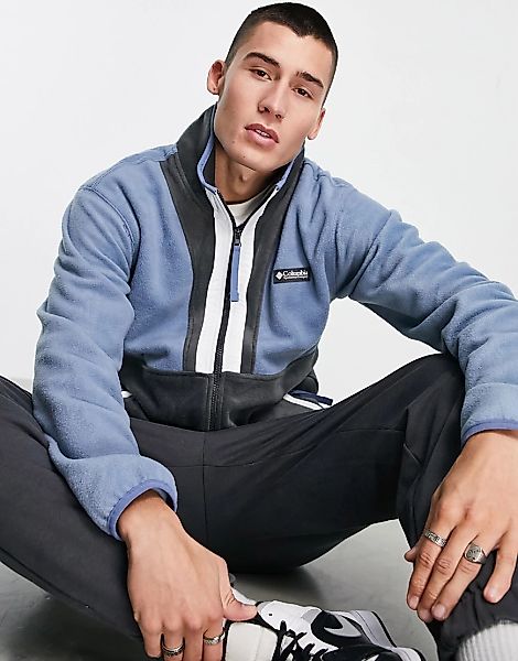Columbia – Back Bowl – Blaue Fleece-Jacke mit Reißverschluss günstig online kaufen