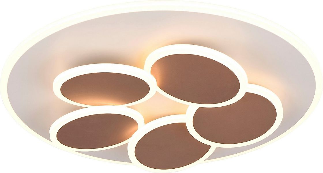 TRIO Leuchten LED Deckenleuchte MANDALA, LED Deckenlampe mit Fernbedienung, günstig online kaufen