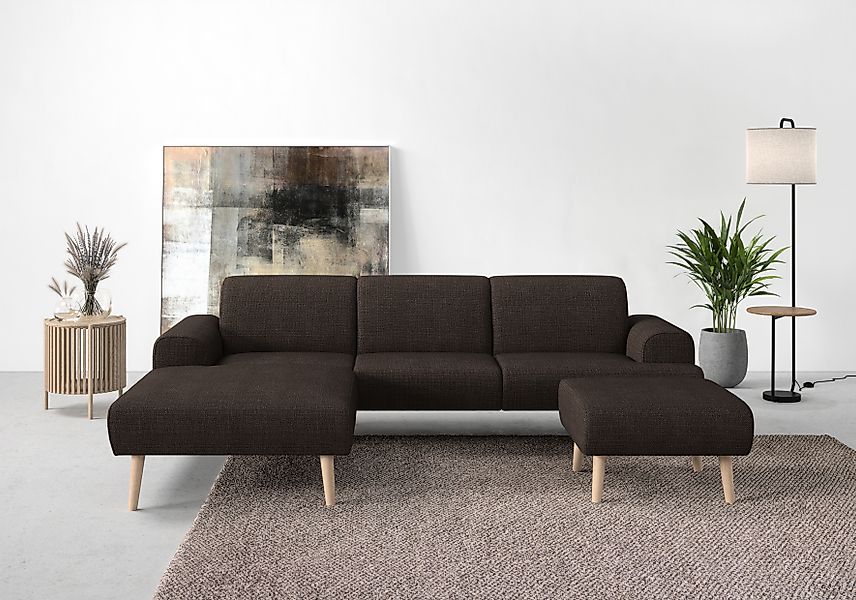 andas Ecksofa »Swift Scandic Design, Federkern für hohen Sitzkomfort, L-For günstig online kaufen