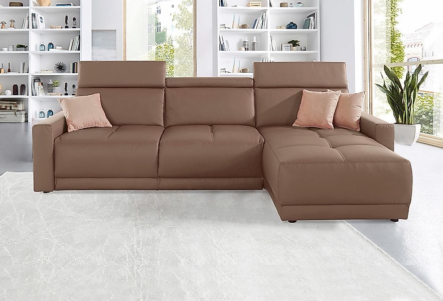 DOMO collection Ecksofa "Ava mit moderner Sitzheftung & toller Doppelnaht, günstig online kaufen