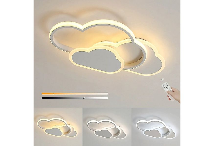Riserva LED Deckenleuchte Wolken Design LED Deckenleuchte Weiß 32W Dimmbar günstig online kaufen