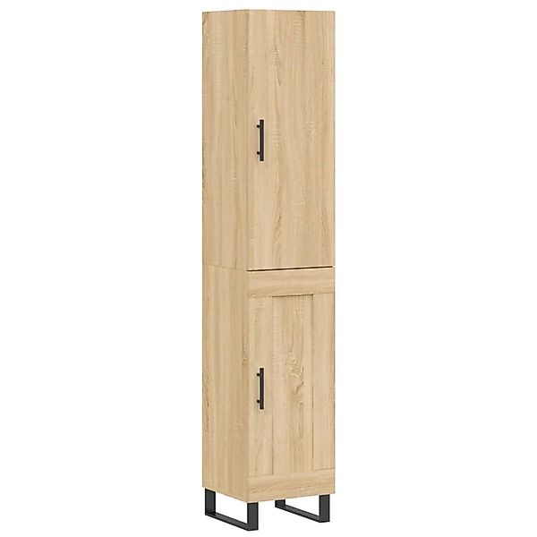 vidaXL Highboard Sonoma-Eiche 34,5x34x180 cm Holzwerkstoff 3199132 günstig online kaufen