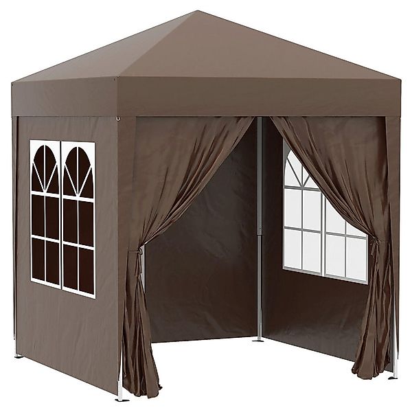 Outsunny Faltpavillon 2x2m mit 4 Seitenwänden und Fenstern, UV-Schutz, Gart günstig online kaufen