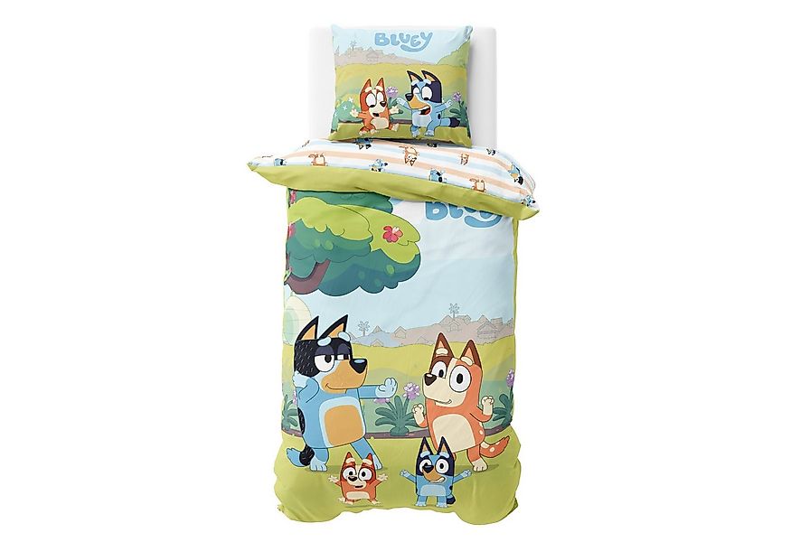 MTOnlinehandel Kinderbettwäsche Bluey Renforcé in 135x200 + 80x80 cm, Gesch günstig online kaufen