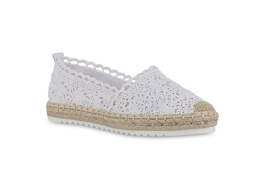 VAN HILL 841310 Espadrille Damen Espadrilles Slippers Spitze Bast Profil-So günstig online kaufen