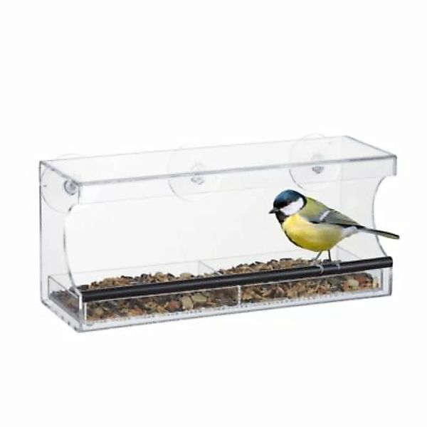 relaxdays Vogelfutterhaus Fenster groß transparent  Erwachsene günstig online kaufen
