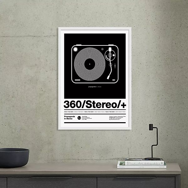 Stereo Poster gerahmter Kunstdruck (A2) - MADE.com günstig online kaufen