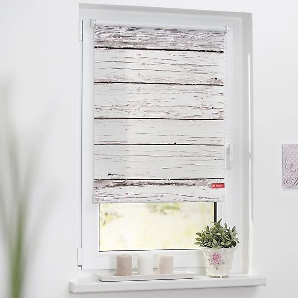 LICHTBLICK ORIGINAL Seitenzugrollo »Klemmfix Motiv Bretter Vintage«, Lichts günstig online kaufen