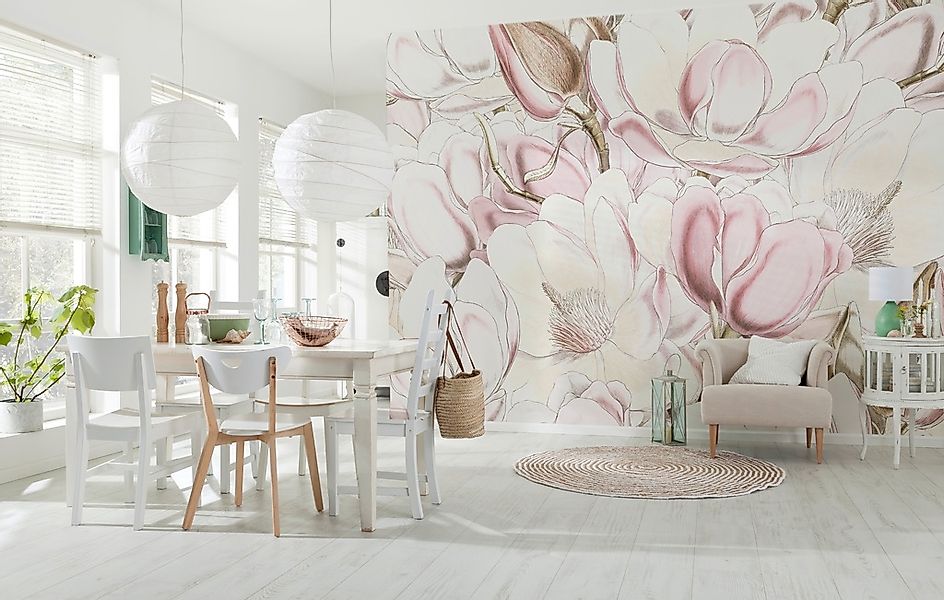 Komar Vliestapete »Vlies - Petals - Größe 368 x 248 cm«, bedruckt, Wohnzimm günstig online kaufen