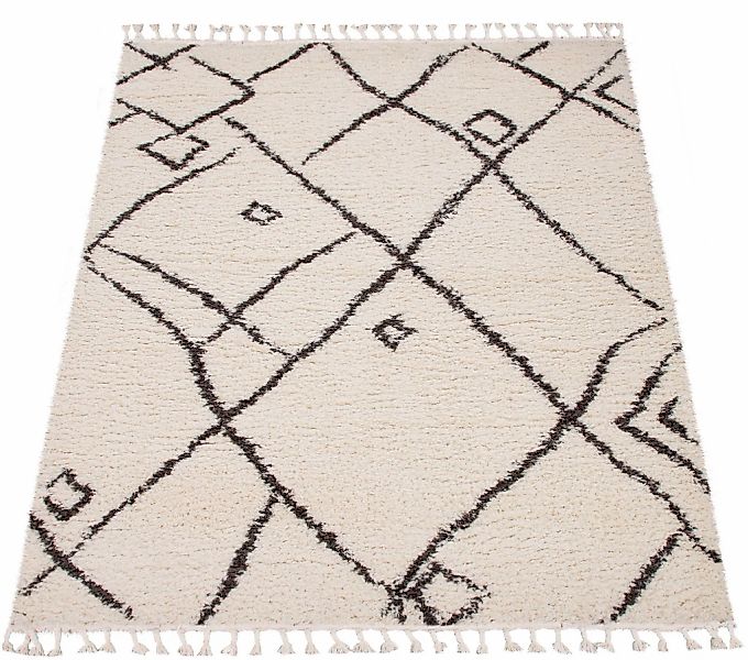 Paco Home Hochflor-Teppich "Orebro 171" rechteckig 44 mm Höhe modernes Raut günstig online kaufen