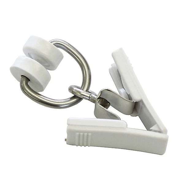 GARDINIA Gardinenring T-Rollringe mit Klammer, T-Schienen, (20-St), Serie T günstig online kaufen