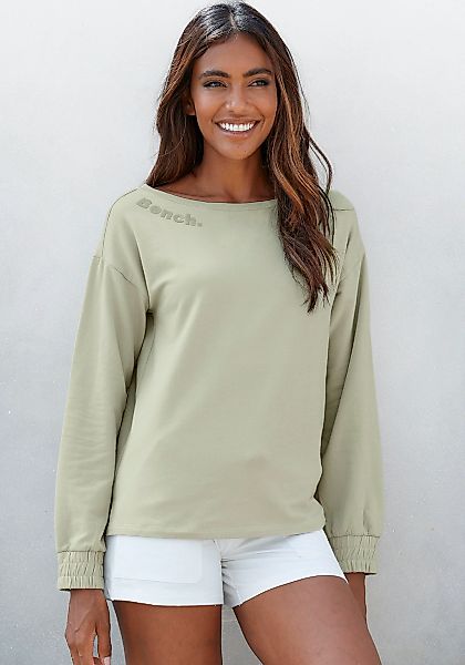Bench. Loungewear Sweatshirt mit gerafften Ärmelbündchen, günstig online kaufen