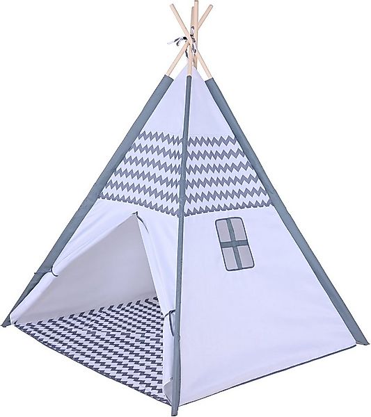 Knorrtoys® Spielzelt Tipi Zickzack mit Zeltstangen aus Holz günstig online kaufen