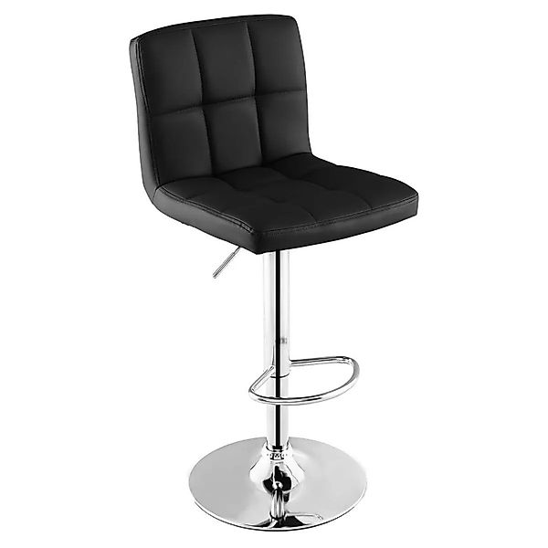 Costway Barhocker 360° Drehbar Aus Kunstleder 150 kg Belastbar Schwarz günstig online kaufen