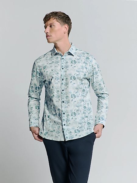 NO EXCESS Langarmhemd "No Excess Bedruckte hemd" günstig online kaufen