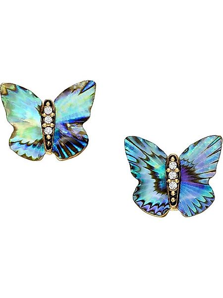 Fossil Paar Ohrstecker Fossil Damen-Ohrstecker Edelstahl Glasstein, SUTTON günstig online kaufen