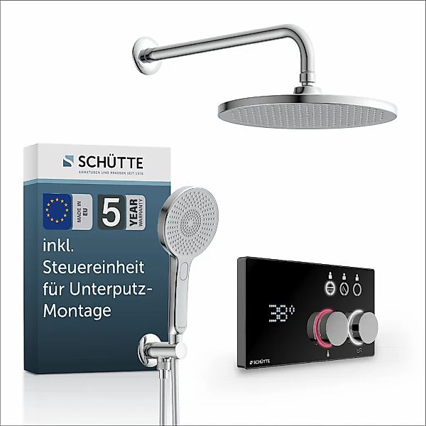 Schütte Brausegarnitur "AQUADOT", Überkopfbrauseset mit digitalem Duschsyst günstig online kaufen