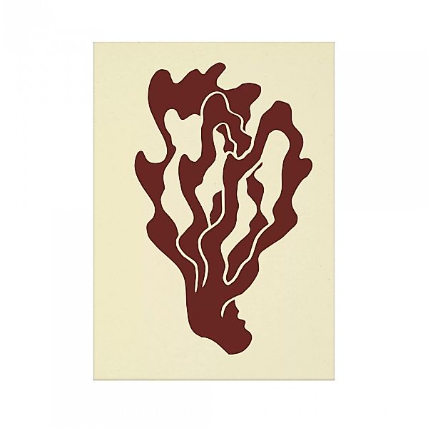 Paper Collective - Coral 01 Kunstdruck 30x40cm - rot, beige/BxH 30x40cm günstig online kaufen