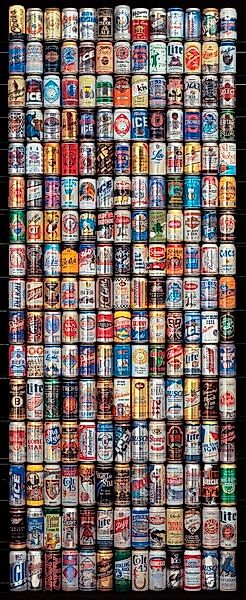 Papermoon Fototapete »American Beer Cans - Türtapete«, matt günstig online kaufen