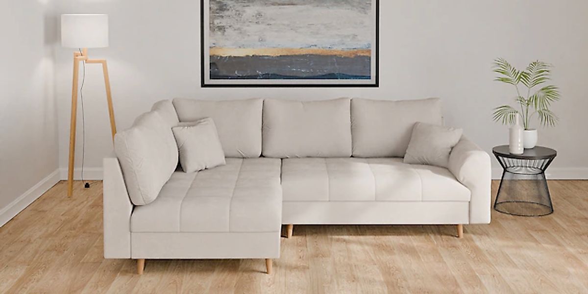 Home affaire Ecksofa »CHARRE L-Form mit Ottomane, Maße B/T/H: 231/161/81 cm günstig online kaufen