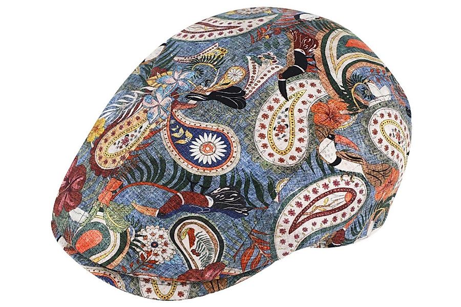 Fiebig Schiebermütze Bunte Sommer-Flatcap in Paisley-Print günstig online kaufen