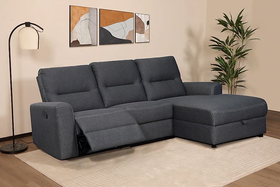 Home affaire Ecksofa "VENOIR, L-Form, 250 cm, manuelle u. elektrische Funkt günstig online kaufen