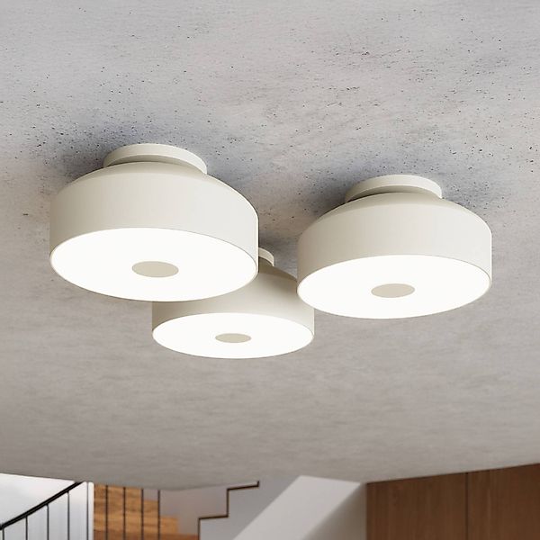 Deckenleuchte CLARO, beige, Ø 30 cm, Metall, 4 x E27 günstig online kaufen