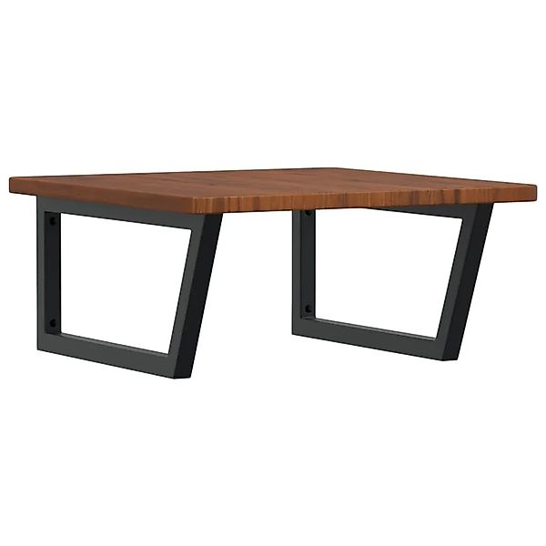 vidaXL Waschtischplatte mit Halterung Stahl und Massivholz Eiche 3302487 günstig online kaufen