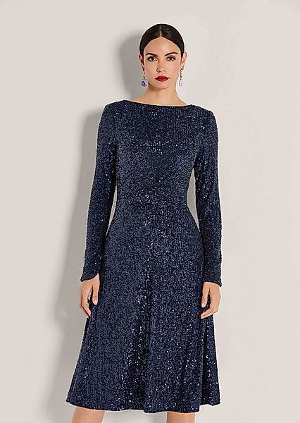 MADELEINE Midikleid Abendkleid mit Glanzeffekt Stilvolles Eventkleid mit U- günstig online kaufen