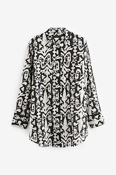 Next Langarmbluse Strandhemd aus Baumwolle (1-tlg) günstig online kaufen