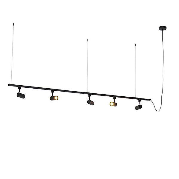 Qazqa Schienensystem-Sets Jeana, 193 cm, (1-tlg), GU10, Schwarz, Modern, St günstig online kaufen
