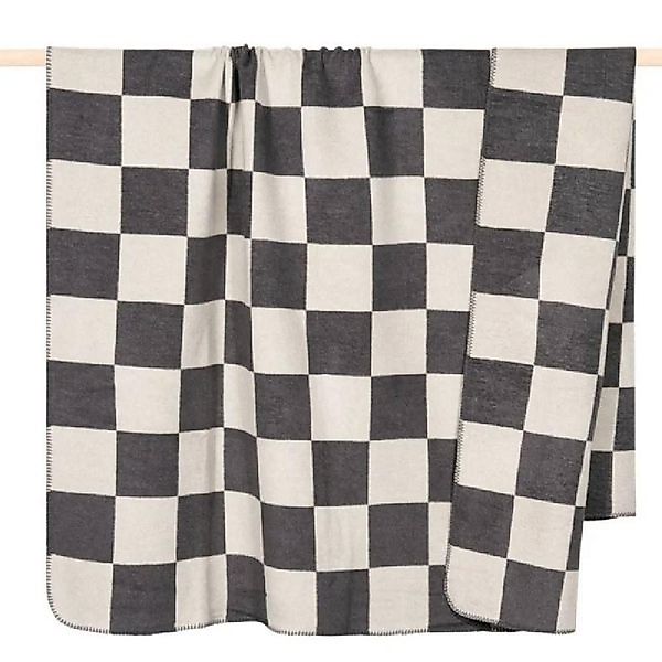 Wohndecke Decke Chess Karomuster Black White günstig online kaufen