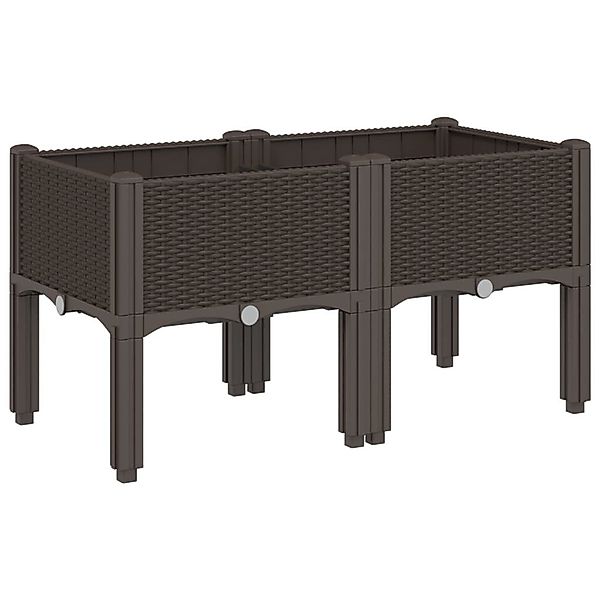 vidaXL Blumentopf Pflanzkasten mit Beinen Braun günstig online kaufen