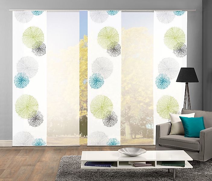 HOME WOHNIDEEN Schiebegardine »SCOPPIO«, (5 St.), HxB: 245x60, inkl. Befest günstig online kaufen