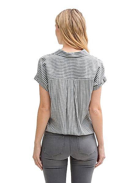 TOM TAILOR Blusenshirt Gestreiftes Kurzarmhemd mit günstig online kaufen