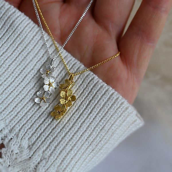 Runde Perlé Kette mit Anhänger zarte günstig online kaufen