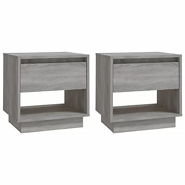 Nachttische 2 Stk. Grau Sonoma 45x34x44 Cm Spanplatte günstig online kaufen