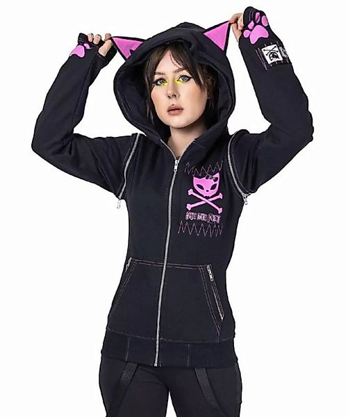 Bye Bye Kitty Kapuzensweatshirt Kapuzenjacke BBK Killer Hood Cute Kawaii Co günstig online kaufen