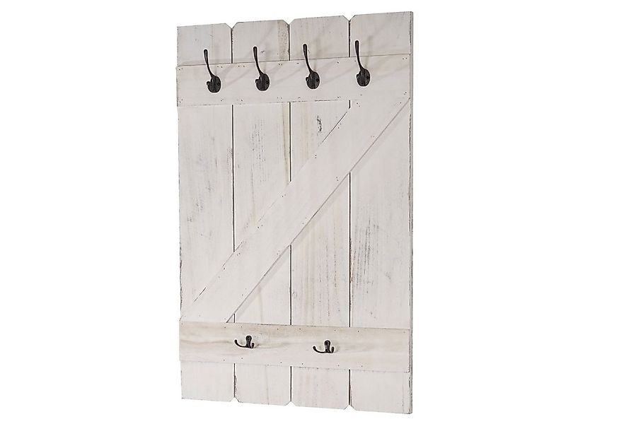 BERLINLODGE® Wandgarderobe Garderobe Garderobenpaneel HxBxT 91x60x10cm 6 Ha günstig online kaufen