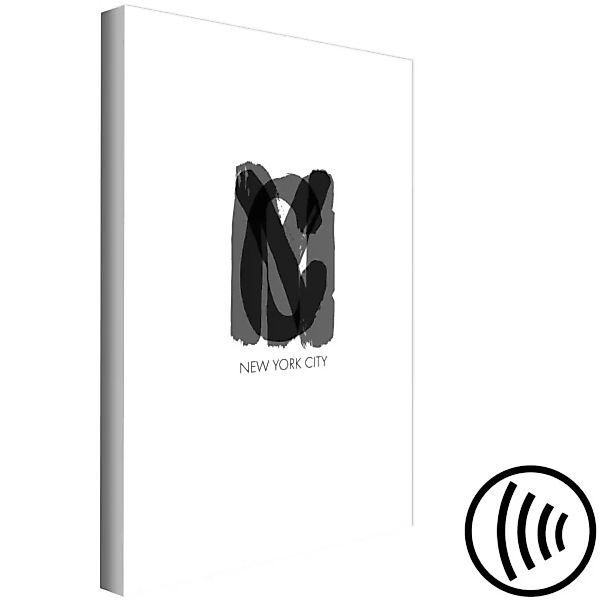 Leinwandbild New York Logo – Komposition mit schwarz-grauer englischer Aufs günstig online kaufen