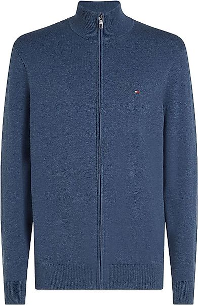 Tommy Hilfiger Strickjacke ESSENTIAL COTTON ZIP THRU mit Logostickerei günstig online kaufen