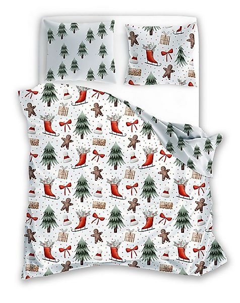 texpot Bettwäsche Weihnachten Winter Wendebettwäsche Garnitur, Baumwolle, 2 günstig online kaufen
