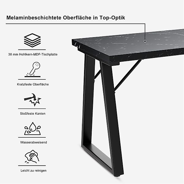 HOMAVO Essgruppe mit Samtstühlen & Esstisch günstig online kaufen