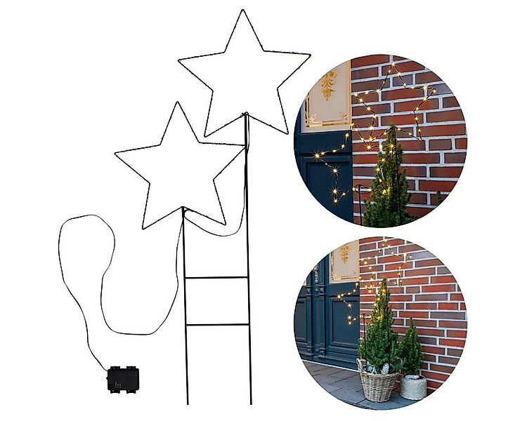 bonsport LED Dekoobjekt LED Metall Gartenstecker Sterne, 50 x 100 cm günstig online kaufen