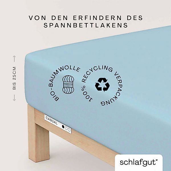 Schlafgut Spannbettlaken »CASUAL u.a. in Gr. 90x200, 140x200 oder 180x200 c günstig online kaufen