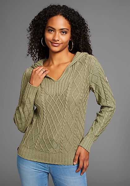 KangaROOS Kapuzenpullover, aus Zopfstrick günstig online kaufen