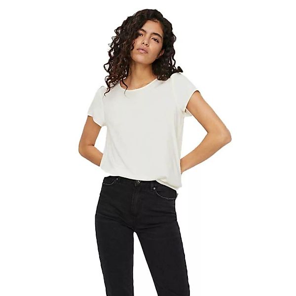 Vero Moda Becca Plain Kurzärmeliges T-shirt XL Snow White günstig online kaufen