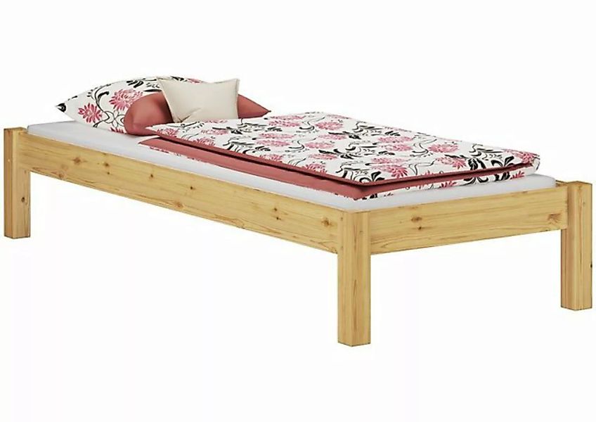 Erst-Holz® Holzbett ohne Kopfteil 100x200 mit Federleisten und Matratze nat günstig online kaufen